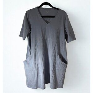 EILEEN FISHER | Scoop Neck 3/4 Sleeve Tunic | Light Blue Swing Tee | L